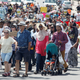Protesters march toward the Ottawa police station in protest of the death of Abdirahman Abdi.